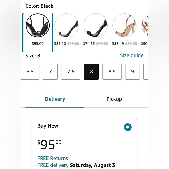 Stunning and comfortable size 8 black Nine West - Picture 9 of 9